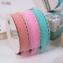Dressing flower material nylon plum blossom lace lace belt 2.5 3cm flower ribbon ribbon gift gift bow