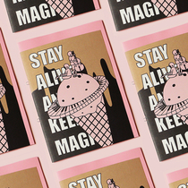 Genuine Authorization (MAGICBUS) Illustrator MagicMore Co-Name Pink Ice Cream Notepad