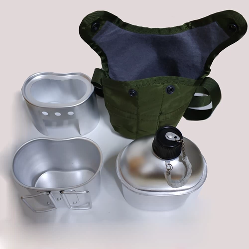 Чайник, ланч-бокс со стаканом, дорожный спортивный портативный комплект, 3 предмета