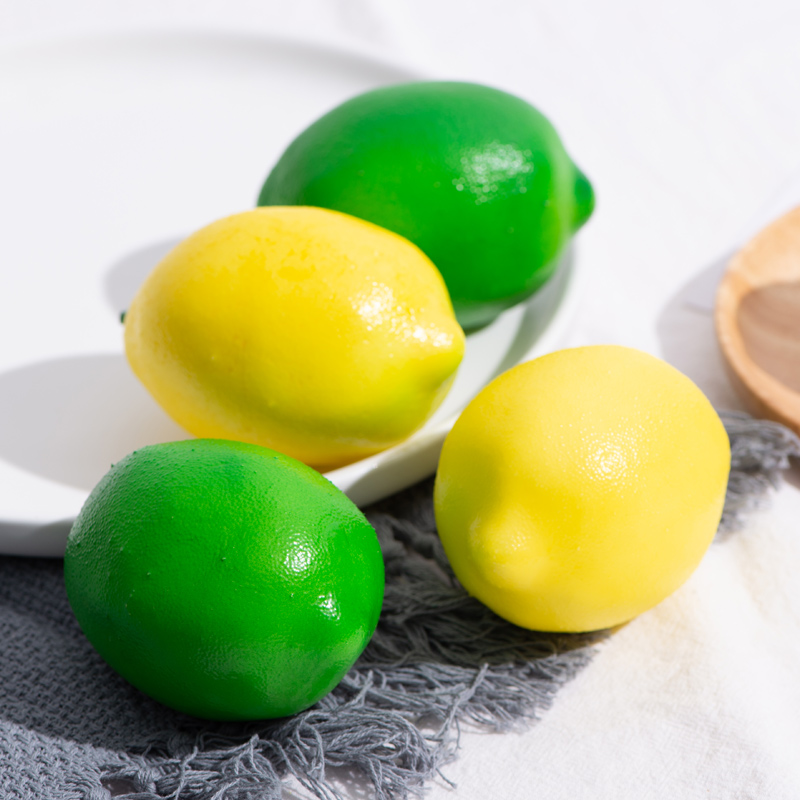 Accentuate lemon fake green lemon fruit model simulation photography early to play props overall cabinet furniture decoration