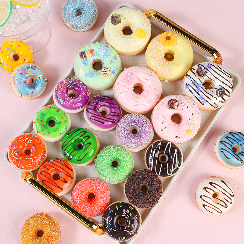 Simulation Color Doughnut Cake Bread Fake Cake Bread Suit Model Emulation Fruit Wedding Props-Taobao