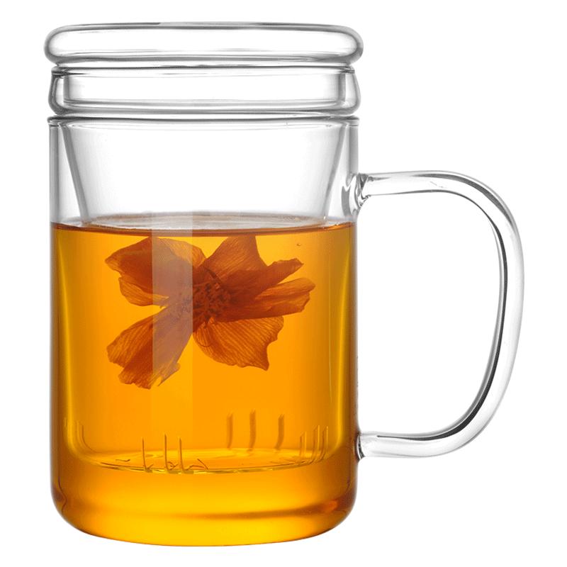 ZuoMing right implement separation of tea glass transparent filter glass cup three cups of tea home with thick glass