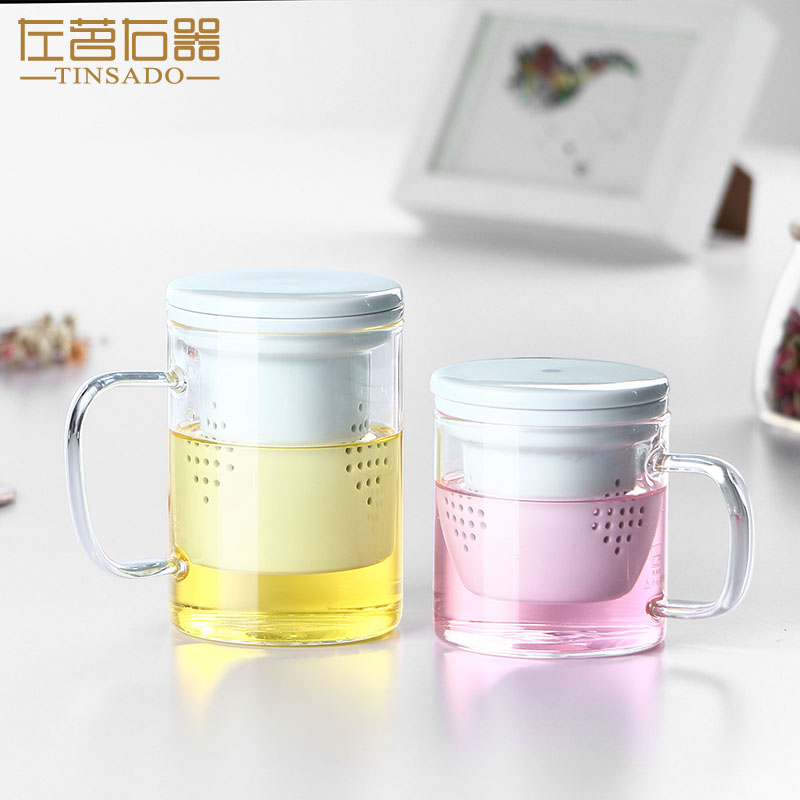 ZuoMing right implement separation of tea tea glass tank filter office high - temperature water glass cups
