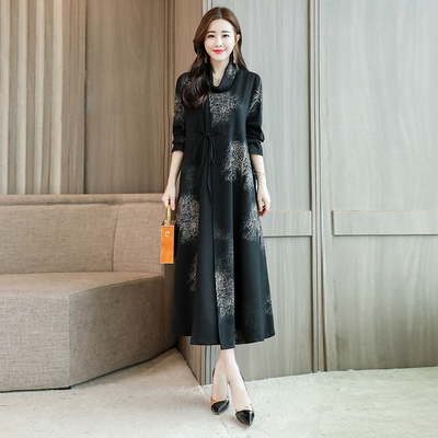 Pattern paper Q02 women's inner dress women's autumn loose long-sleeved early autumn skirt 1:1 real sample cutting
