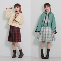 Terrier bean vice brand exclusive hell China Street original forest department National style personality trendy cool girl color hooded short sweater