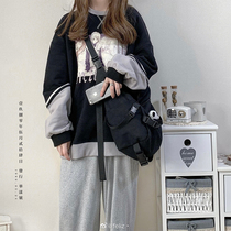 (LIFEGIRL) Original autumn and winter velvet # box court#Couple cp loose lazy chic girl sweater