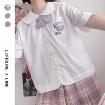 (LIFEGIRL × soft cute rabbit joint section) genuine authorization cute teenage girl original soft cute rabbit round collar shirt