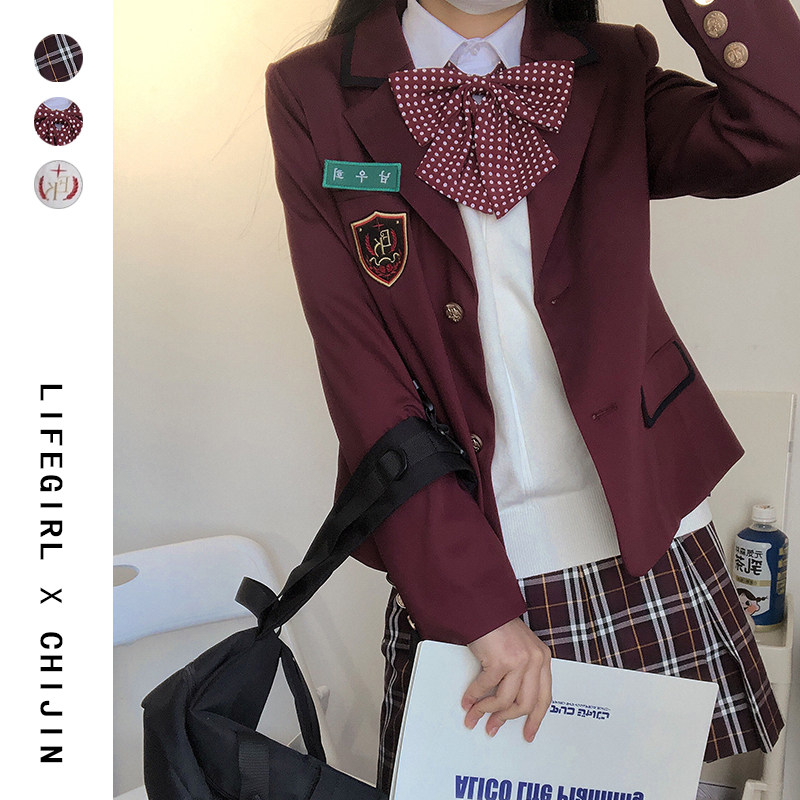 (LIFEGRIL) autumn winter new Korean style uniform * baregold suit * college superior and other wind original