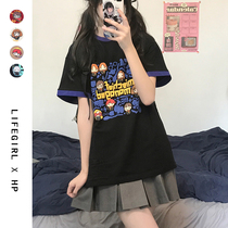 (LIFEGIRL) Harry Potters joint short sleeve female design feel round the T-shirt