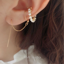 TIMEstudio original designer recommended freshwater pearl ear bone clip ear wire single ear stud earring handmade