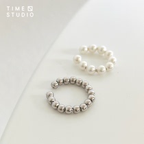 TIME Pure Silver Earbone Clip Pearl Ear Clip Without Earrings Earrings Laminated with Unilateral Ear Accessories Fashion Little Crowdsilver Accessories