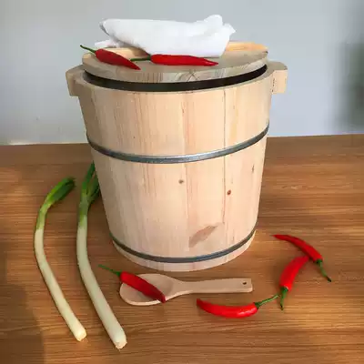 Fragrant cedar wood rice steamer sushi rice wooden log steaming rice bucket steaming household wooden bucket cooking bucket Masako