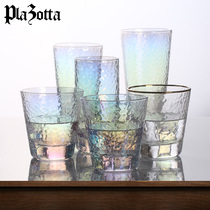 German plazotta glass hammering water Cup colorful wine glass household Breakfast Milk Cup transparent cup mouth Cup