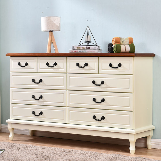 Chest of drawers solid wood bedroom storage cabinet simple modern living room locker drawer chest of drawers special offer