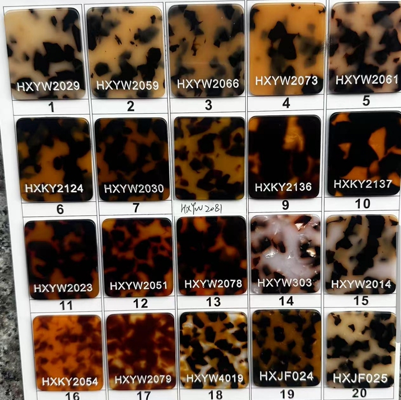 Xinyuan Acrylic Sheet｜Imitation Tortoiseshell Acetate Sheet Laserable Accessory Material