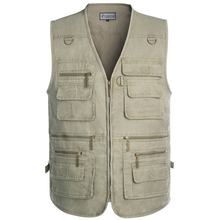 Middle aged and elderly vest, spring and autumn men's large-sized multi pocket camisole, outdoor photography, fishing vest, dad's vest