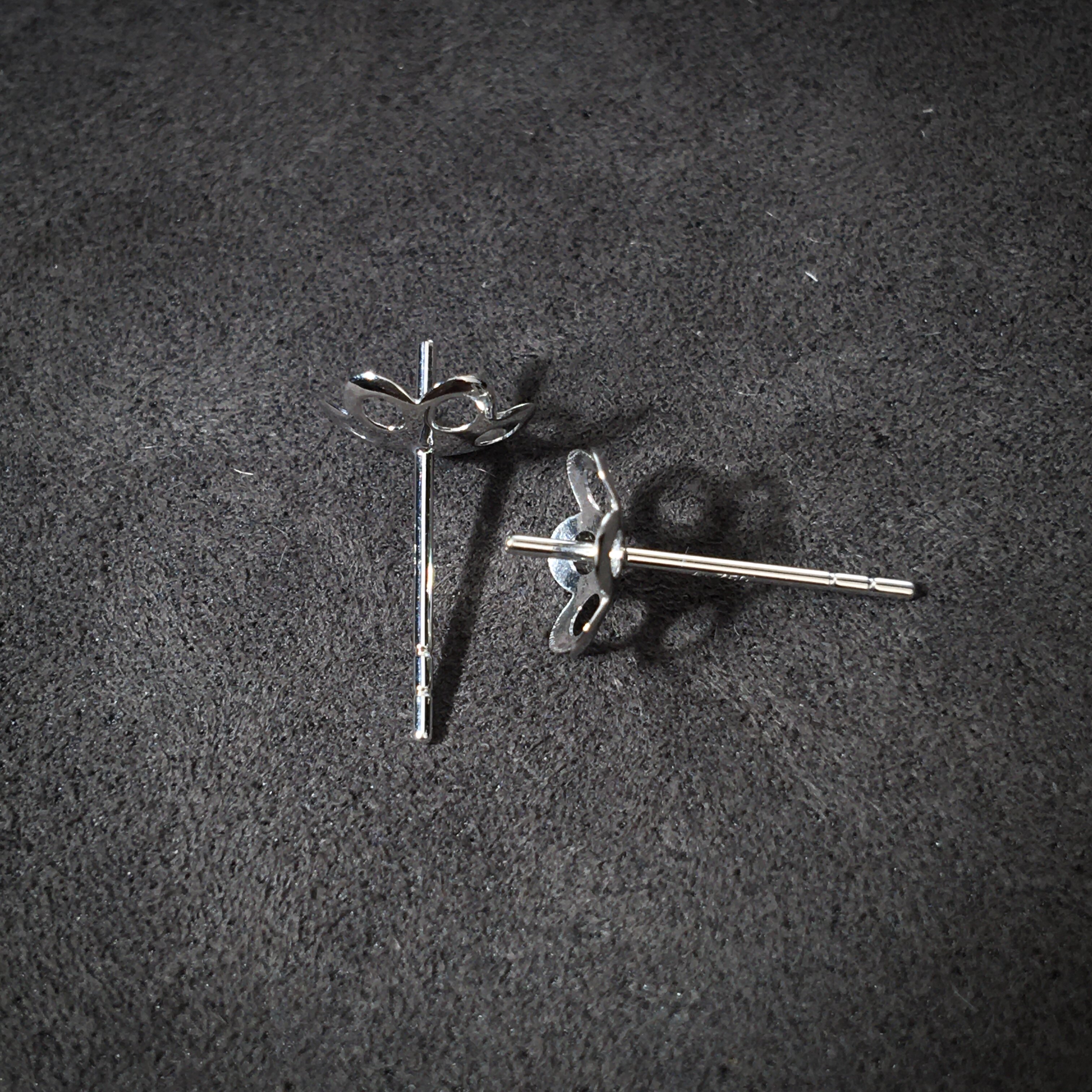 Bamboo Moving Pearl Custom Ak gold earthen K gold ear block plus coarse ear pin Anti-allergy 18K gold Australia white vegetarian nail