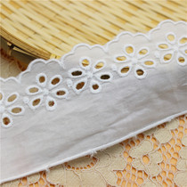 Hot sale quality rice White Hollow out cotton cloth edge embroidery lace accessories diy cuff neckline decoration material