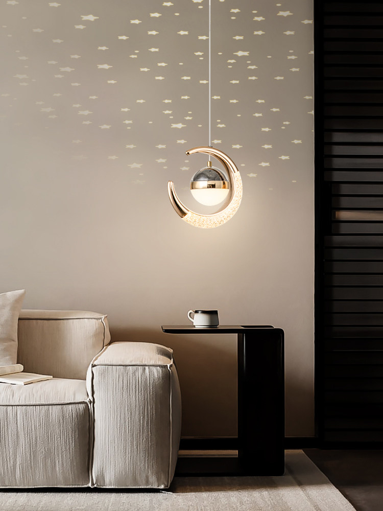 New Style Starry Bedroom Bedside Pendant Light, Simple Modern Creative Personality Art Internet Celebrity Master Bedroom Pendant Light