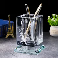 Держатель Crystal Pen отправляет учителя, чтобы повернуть украшения, настройка настройки, настройка компании Празднование Призов Офис Практический большой подарок
