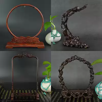 Kee cage mahogany full moon double moon rack red sour branch carving faucet carving dragon head cage shelf tree root stainless steel