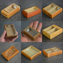 Veteran artists hand-made old bamboo bamboo sandfly box Yellow sandfly box Golden bell box live insect tool
