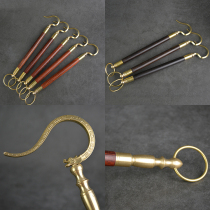 Birdcage hanging rod Brass hook grasshopper cage hook hanging rod Mahogany ebony birdcage utensils