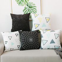 Mediterranean super soft pillow short plush sofa cushion car pillow office company waist pillow bed head back cushion