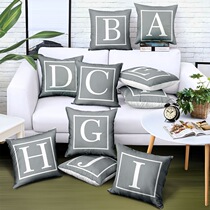 Nordic English letter cushion sofa cushion office mens pillow simple modern pillowcase nap pillow