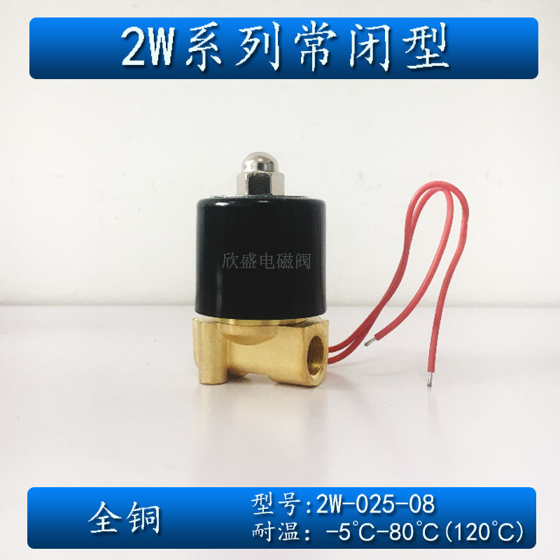 2 points into water solenoid valve normally closed 2W-025-08 water valve gas valve 220V 1 4 small miniature solenoid valve