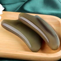 Thickened white buffalo horn scraping plate facial beauty stick in face dialing gluten eyes special scraping face plate full body universal