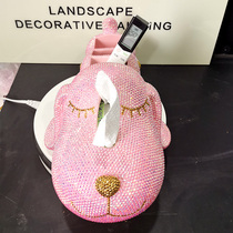 diy sticking Diamond paper drawing living room coffee table ornaments remote control storage cute cartoon puppy material bag self sticking drill