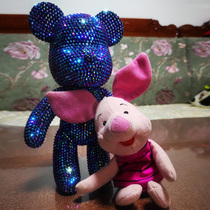 Sticky Diamond Bear model ornaments bear white bear 10 inch 23cm DIY hand-held diamond stick drill violent bear