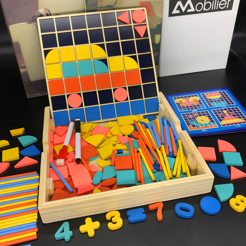 Children's Seven Smart Boards Puzzle graphics Toys Geometric Shapes Jigsaw Puzzle Kindergarten Digit Counts Early Teaching Building Aids