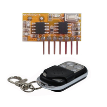 RXB12-X superheterodyne learning code with decoding receiver board with small metal 4-button remote control metal shell