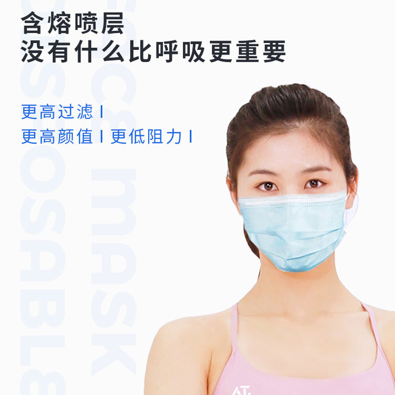Disposable protective mask three-layer dust-proof and anti-smog mask