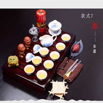 White porcelain set Tea set Modern small teapot Tea tray Living room Chaoshan set Family Kung Fu Chinese style