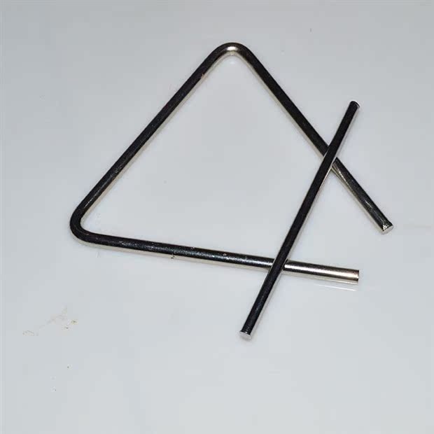 Orff Nhạc cụ Tam giác Chuông Nhạc cụ Nhạc cụ Bộ gõ Chiều dài 12CM Đường kính 6MM - Đồ chơi nhạc cụ cho trẻ em đàn cho bé gái