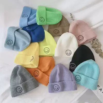 Children's hats, babies, wool hats, boys and girls, infants and young sweets, warm knitted caps, caps, Tidal