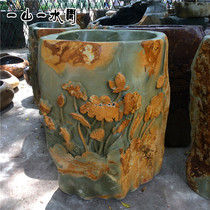 Column wash basin stone courtyard natural stone wash basin garden retro stone trough garden original stone sink