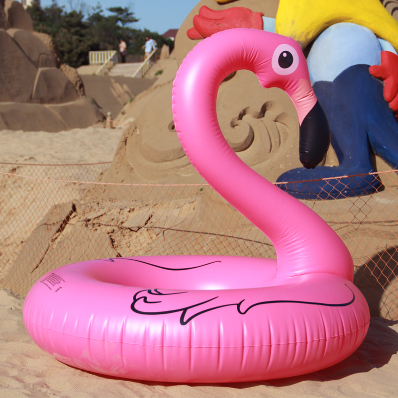 High quality flamingo swimming ring does not leak no smell buoyancy color is 120cm for adults