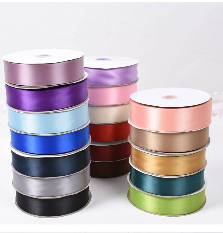 100碼素色高密緞帶彩帶絲帶4cm,多彩生活從這裏開始!