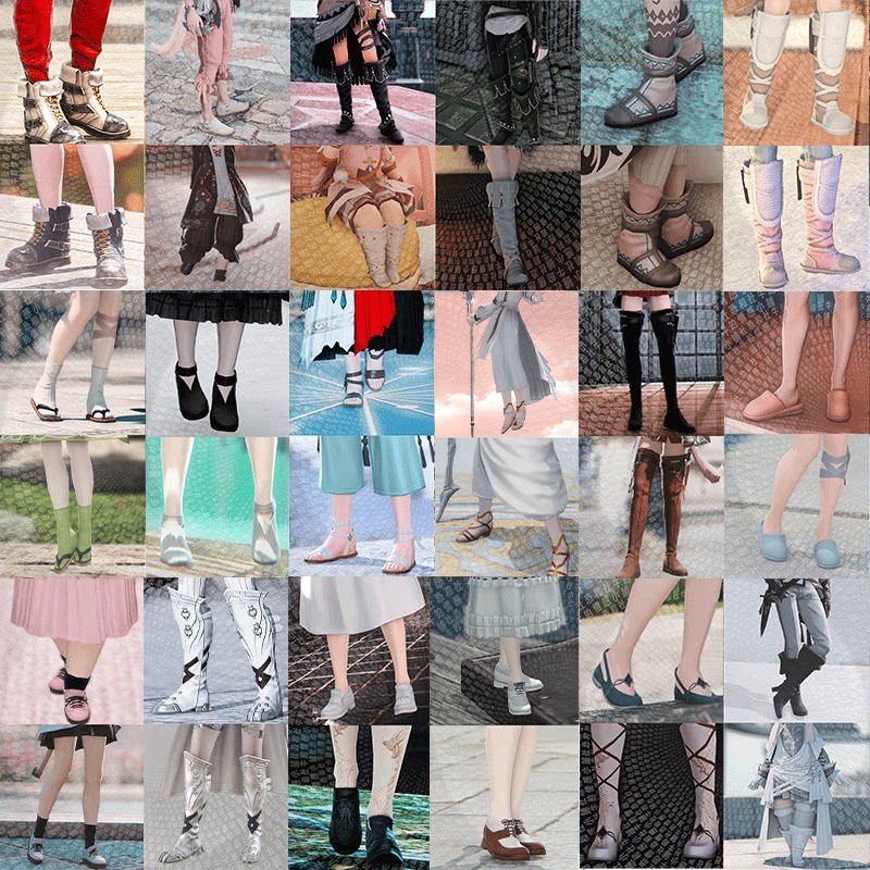 🌈 Ff14 [collection of men's and women's shoes 2] virtual shoes make ...