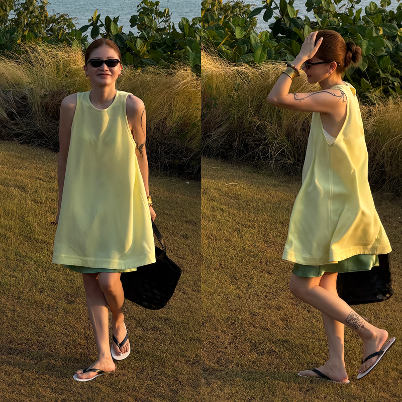 Chu Chuniu [Black Bubble] Acetate Yamamoto Black Sleeveless Dress 2026 Summer New Women's High-End Dress