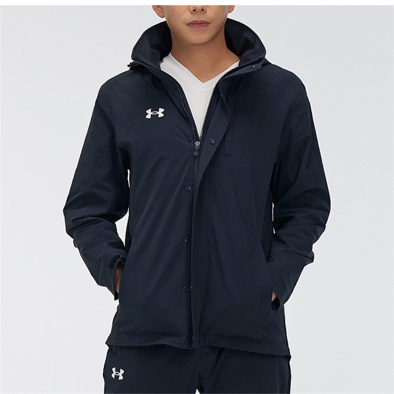 Authentic Ua under Armour Hooded Jacket Men's Sports Breathable Casual Windproof Training 21600409-001