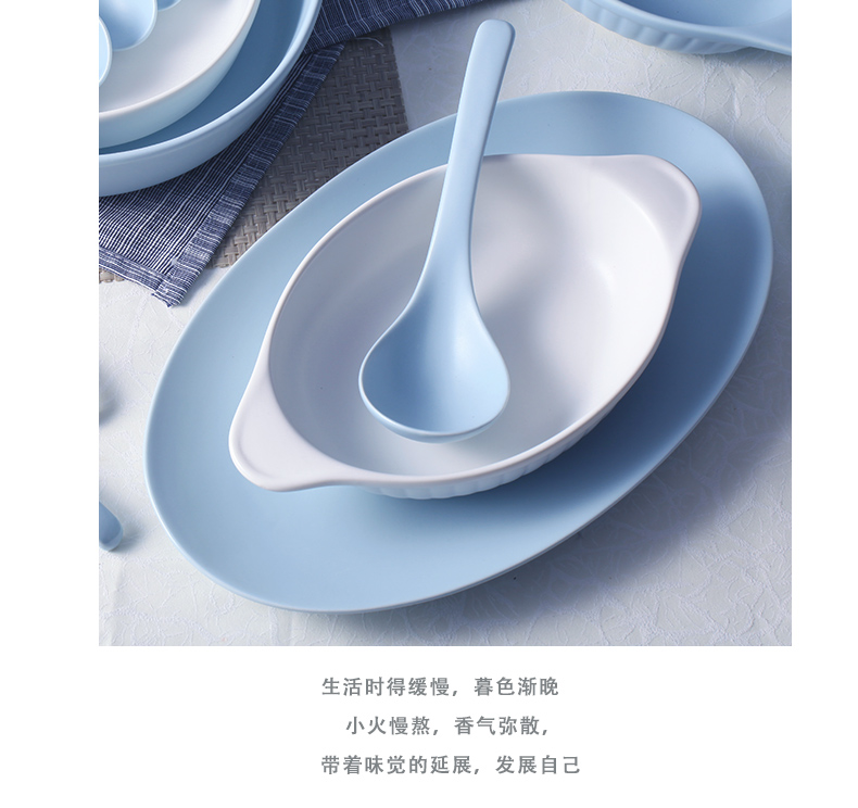 Eat noodles bowl dishes DIY home ceramics plate combination Nordic plates jingdezhen contracted Japanese dishes