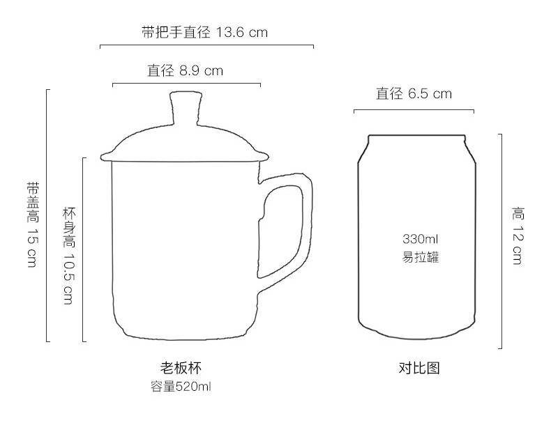 Jingdezhen porcelain and ceramic cups with cover office cup and cup household glass office gift cup