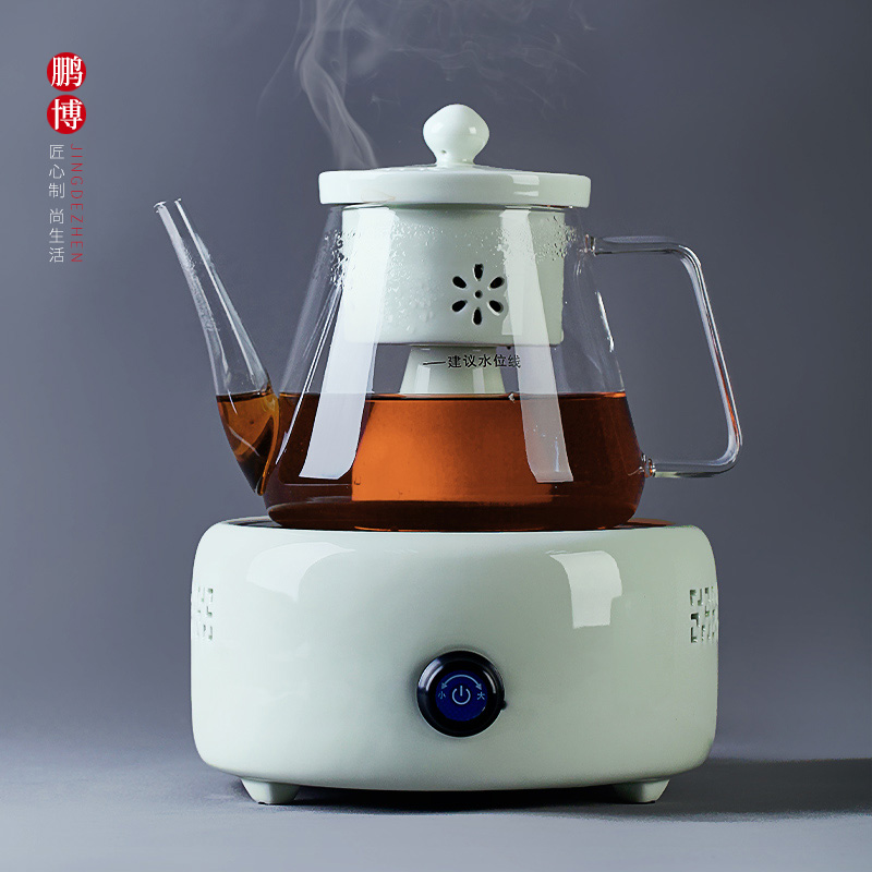 Steaming kettle high - temperature thickening filter glass teapot heat - resistant kung fu tea boiled tea machine electricity TaoLu suits for