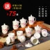 Cốc trà Jingdezhen cốc gốm có nắp cốc nước nhà văn phòng cốc tùy chỉnh phòng họp cốc 10 bộ