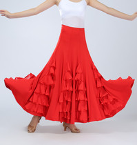 Waltz modern dance dress ballroom dance square dance national standard dance new skirt big swing practice long skirt thin